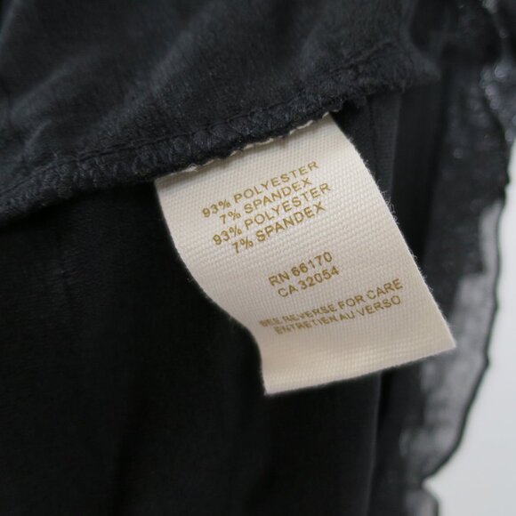 Free People Rows of Ruffles Dress Black Glitter Cascade Ruffle Slip Dress M NWOT - Picture 15 of 16